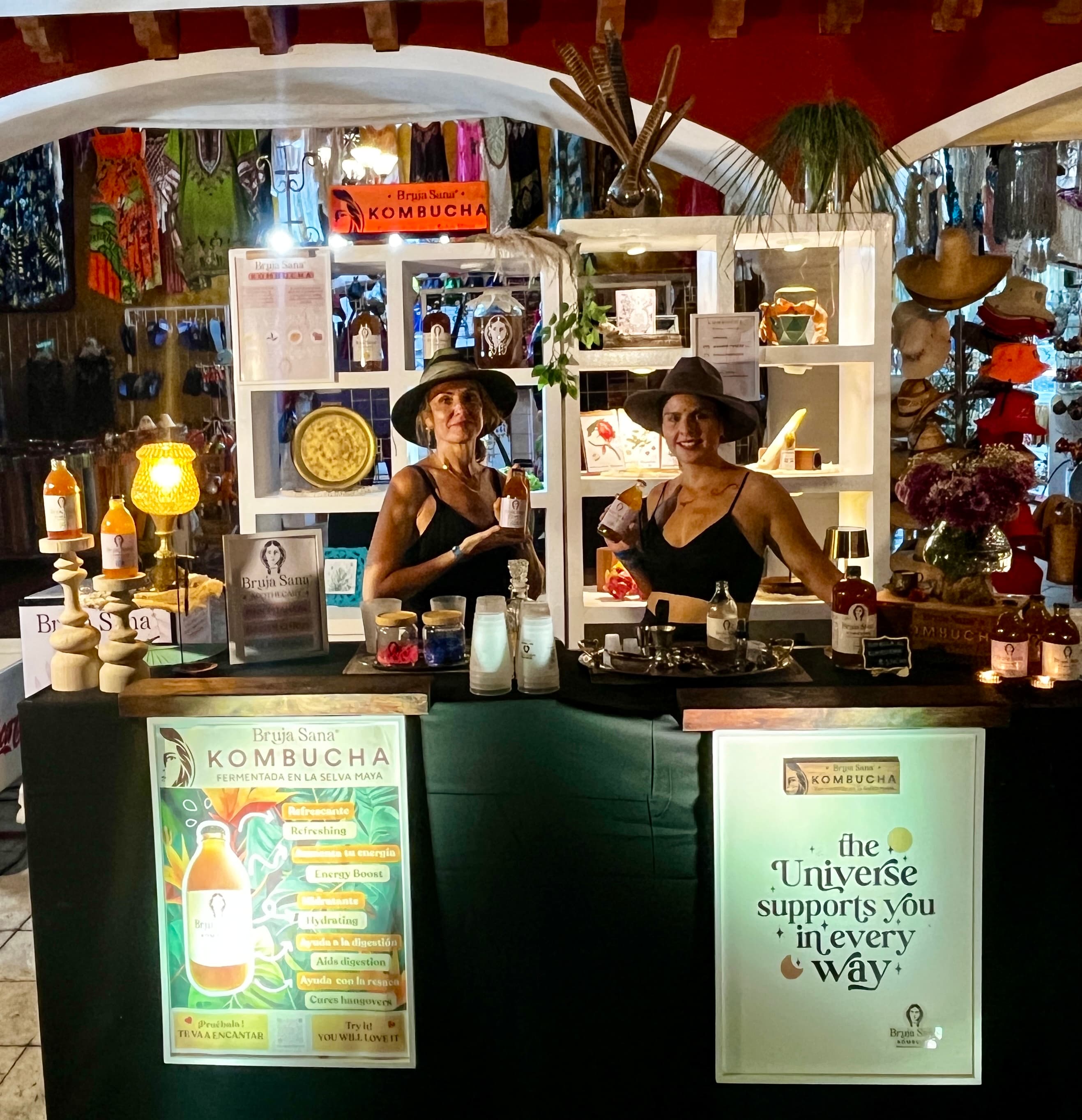 Bruja Sana at a mixology festival in the Riviera Maya
