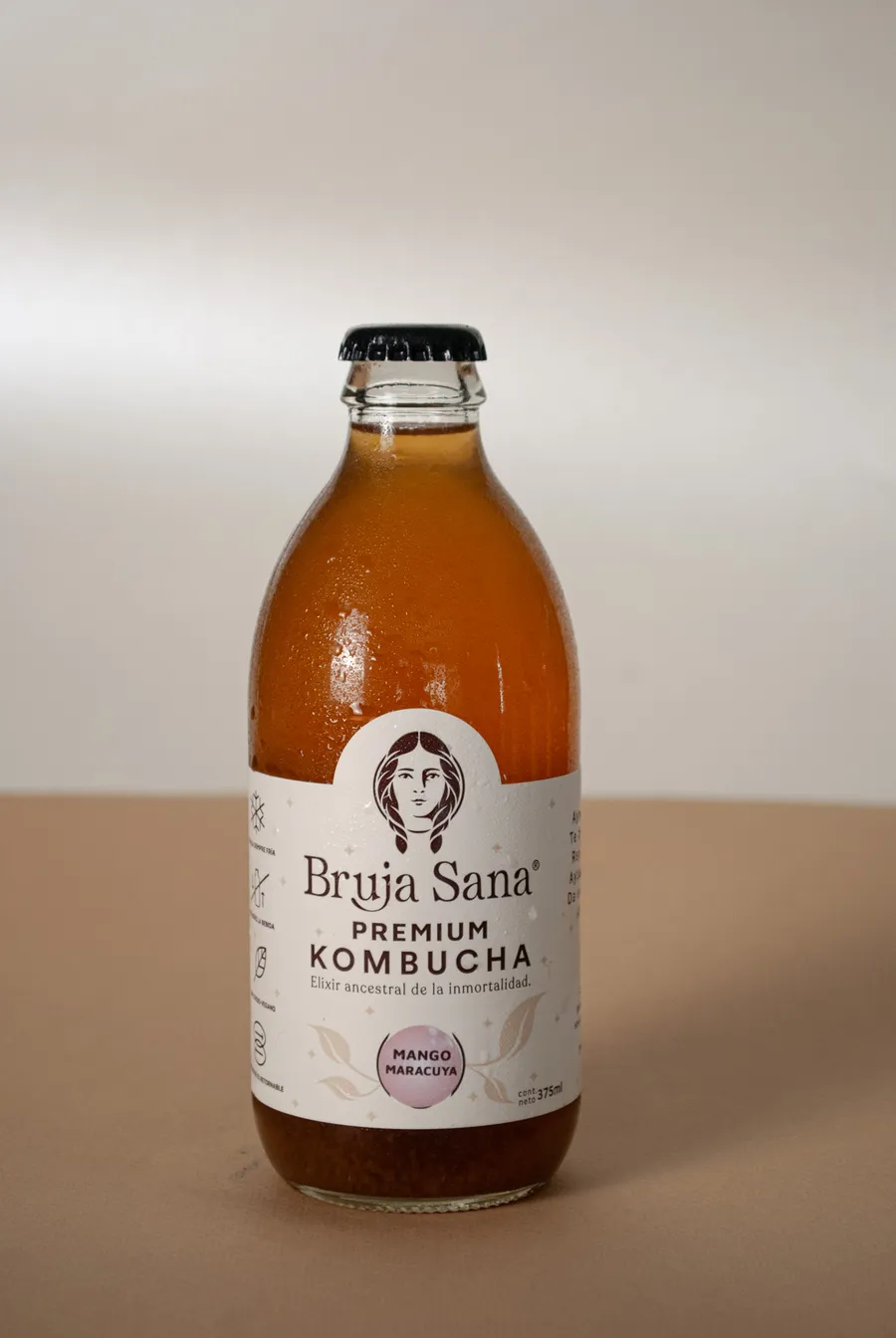 Kombucha Bruja Sana sabor Mango Maracuyá